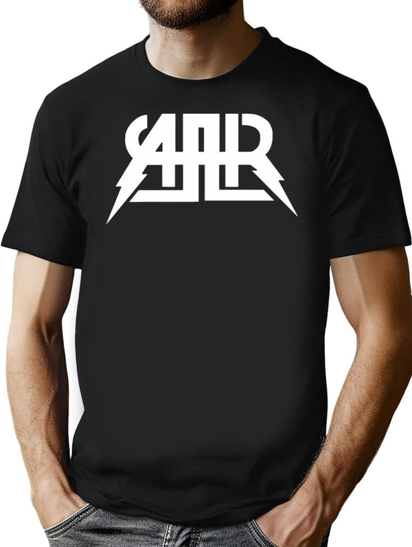 White A A R Minimalist Graphic T-Shirt - Unisex Streetwear Tee - Black