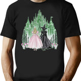 Wicked Castle Watercolor Art T-Shirt for Men & Women, T-Shirts Graphic Tee - Black