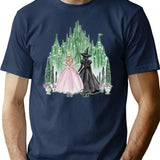 Wicked Castle Watercolor Art T-Shirt for Men & Women, T-Shirts Graphic Tee - Navy