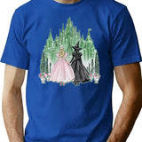 Wicked Castle Watercolor Art T-Shirt for Men & Women, T-Shirts Graphic Tee - Blue