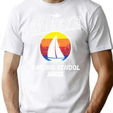 Wiley'S Sailing School Minimalist Graphic T-Shirt - Unisex Streetwear Tee - White