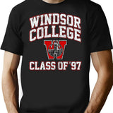 Windsor College Class Of 97 (Scream 2) T-Shirt for Men & Women, T-Shirts Graphic Tee - Black