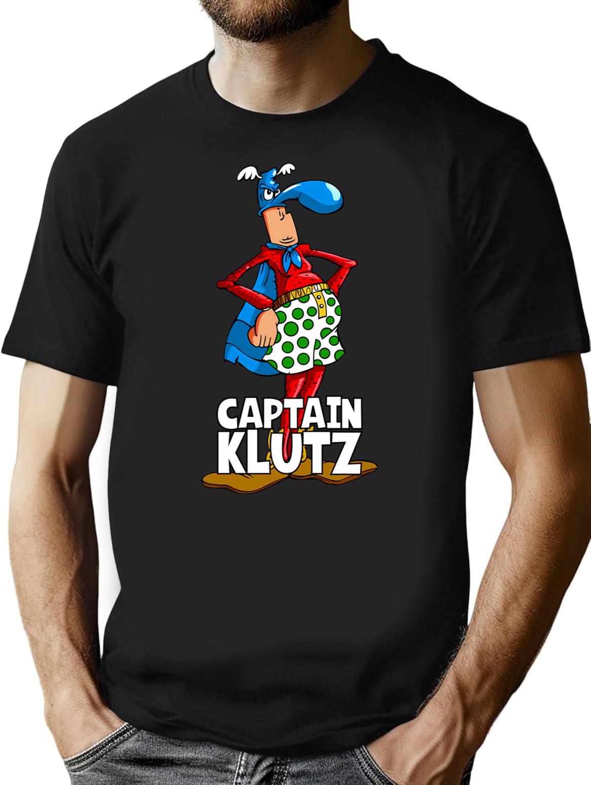 With Great Power Comes A Great Klutz T-Shirt for Men & Women, T-Shirts Graphic Tee - Black