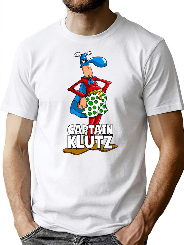 With Great Power Comes A Great Klutz T-Shirt for Men & Women, T-Shirts Graphic Tee - White