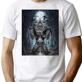 Wolf Ripping Off Shirt Meme T-Shirt for Men & Women, T-Shirts Graphic Tee - White
