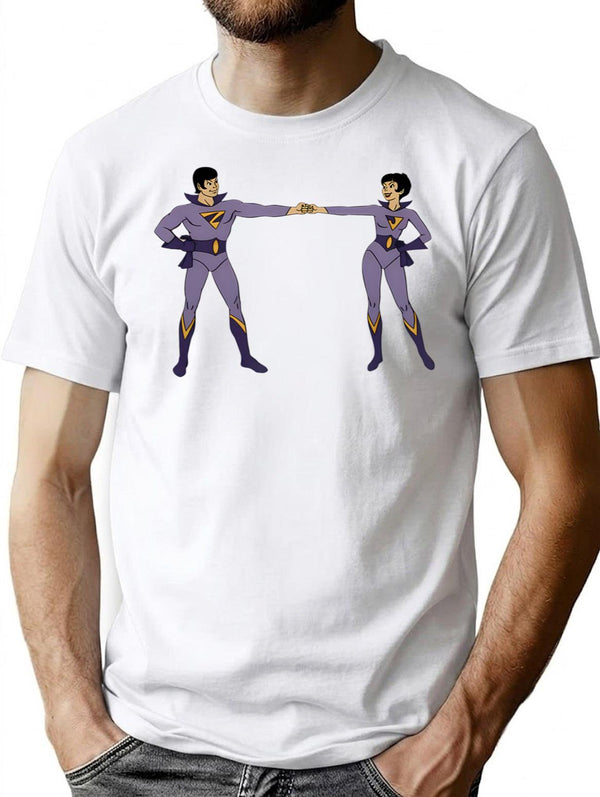 Wonder Twins Minimalist Graphic T-Shirt - Unisex Streetwear Tee - White
