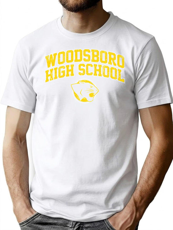 Woodsboro High School T-Shirt for Men & Women, T-Shirts Graphic Tee - White
