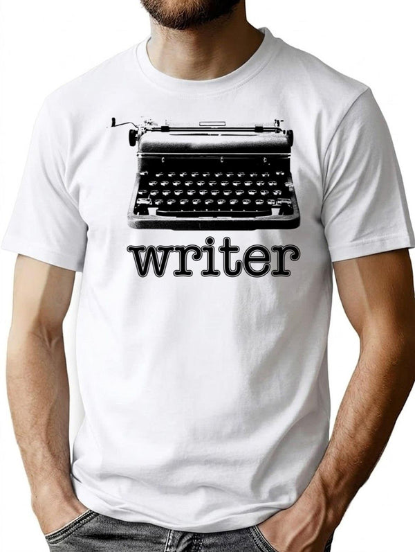 Writer T-Shirt for Men & Women, T-Shirts Graphic Tee - White