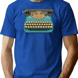 Writer'S Block T-Shirt for Men & Women, T-Shirts Graphic Tee - Blue