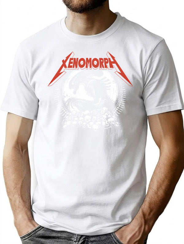 Xenomorph Alien Metal T-Shirt for Men & Women, T-Shirts Graphic Tee - White