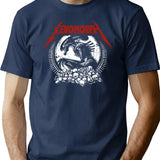 Xenomorph Alien Metal T-Shirt for Men & Women, T-Shirts Graphic Tee - Navy