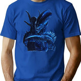 Xenomorph T-Shirt for Men & Women, T-Shirts Graphic Tee - Blue