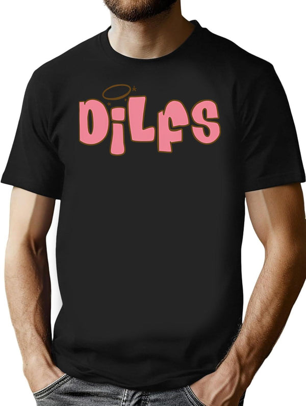Y2K Dilfs Minimalist Graphic T-Shirt - Unisex Streetwear Tee - Black