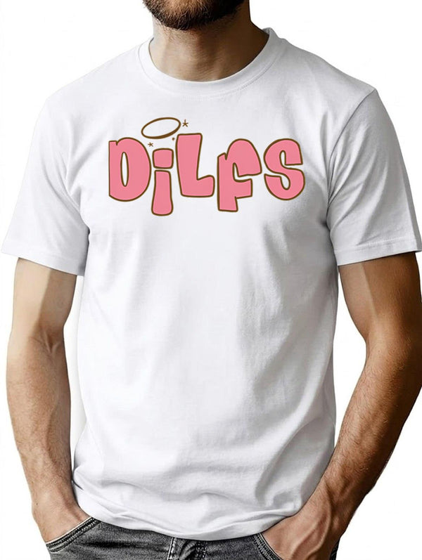 Y2K Dilfs Minimalist Graphic T-Shirt - Unisex Streetwear Tee - White