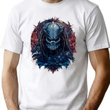 Yautja Predator Hunter Awesome Print Design T-Shirt for Men & Women, T-Shirts Graphic Tee - White