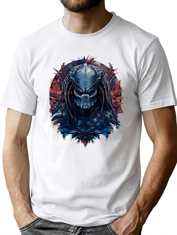 Yautja Predator Hunter Awesome Print Design T-Shirt for Men & Women, T-Shirts Graphic Tee - White