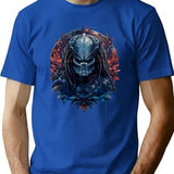 Yautja Predator Hunter Awesome Print Design T-Shirt for Men & Women, T-Shirts Graphic Tee - Blue
