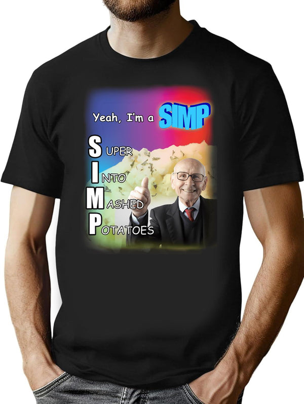 Yeah I'M A Simp Shirt Minimalist Graphic T-Shirt - Unisex Streetwear Tee - Black