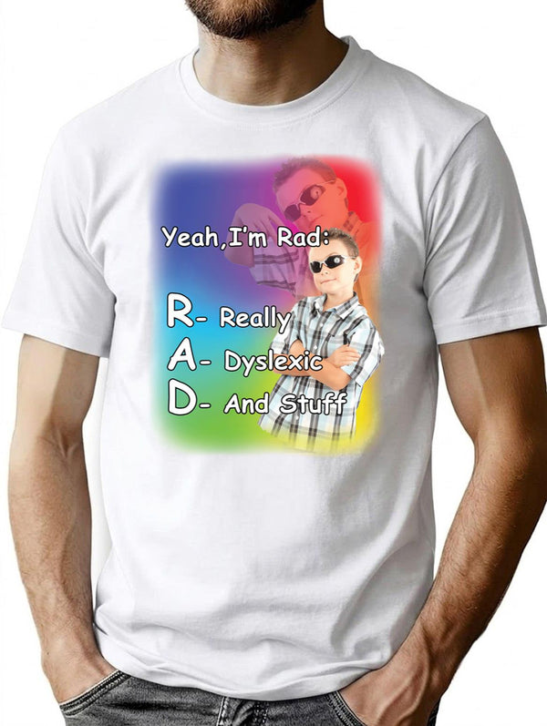 Yeah I'M Rad T-Shirt T-Shirt for Men & Women, T-Shirts Graphic Tee - White