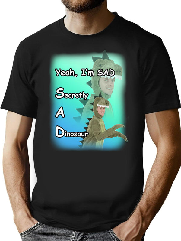 Yeah I'M Sad Shirt Minimalist Graphic T-Shirt - Unisex Streetwear Tee - Black