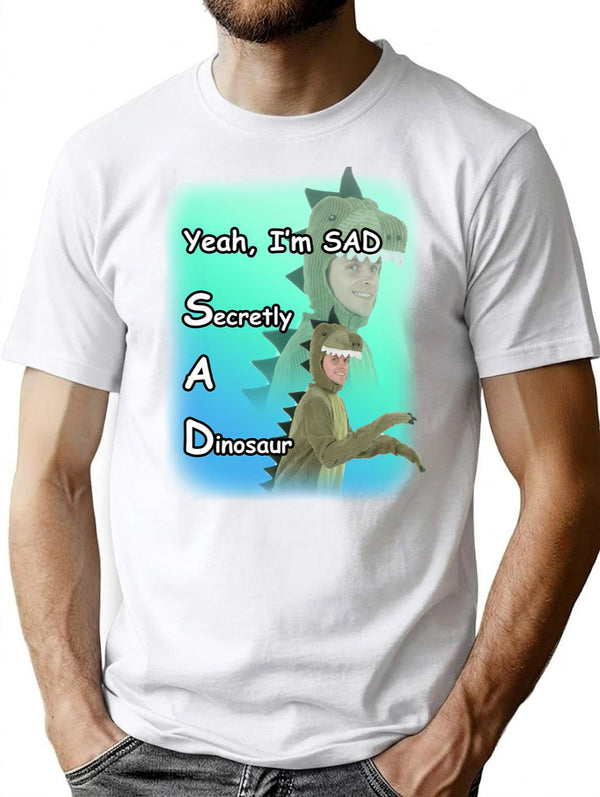 Yeah I'M Sad Shirt Minimalist Graphic T-Shirt - Unisex Streetwear Tee - White