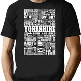 Yorkshire Sayings T-Shirt for Men & Women, T-Shirts Graphic Tee - Black