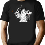 Zero Scraps And Sparky Dog Tim Burton Movies T-Shirt for Men & Women, T-Shirts Graphic Tee - Black