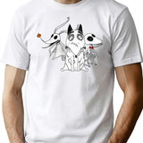 Zero Scraps And Sparky Dog Tim Burton Movies T-Shirt for Men & Women, T-Shirts Graphic Tee - White