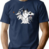 Zero Scraps And Sparky Dog Tim Burton Movies T-Shirt for Men & Women, T-Shirts Graphic Tee - Navy
