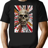 Zombie Collage - Undead Collage (1) Minimalist Graphic T-Shirt - Unisex Streetwear Tee - Black