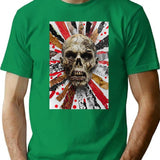 Zombie Collage - Undead Collage (1) Minimalist Graphic T-Shirt - Unisex Streetwear Tee - Green